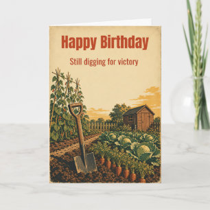 Cartão de Aniversário de Horta 'Dig For Victory'