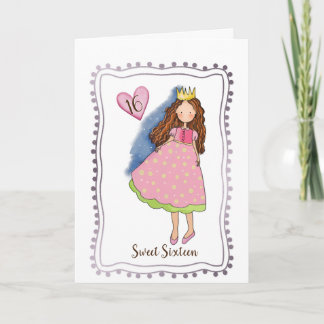 Cartão de Aniversário de Idade para Menina