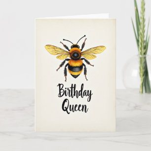 Cartão de Aniversário de Inseto da Rainha