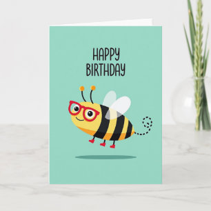 Cartão de Aniversário de Inseto Encantador