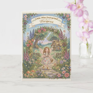 Cartão de Aniversário de Jardim de Fadas Cottageco