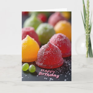 Cartão de Aniversário de Jelly Doce