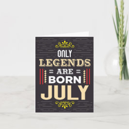 Cartão de aniversário de julho de Nascer de Legend