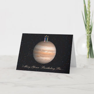Cartão de aniversário de Jupiter do planeta