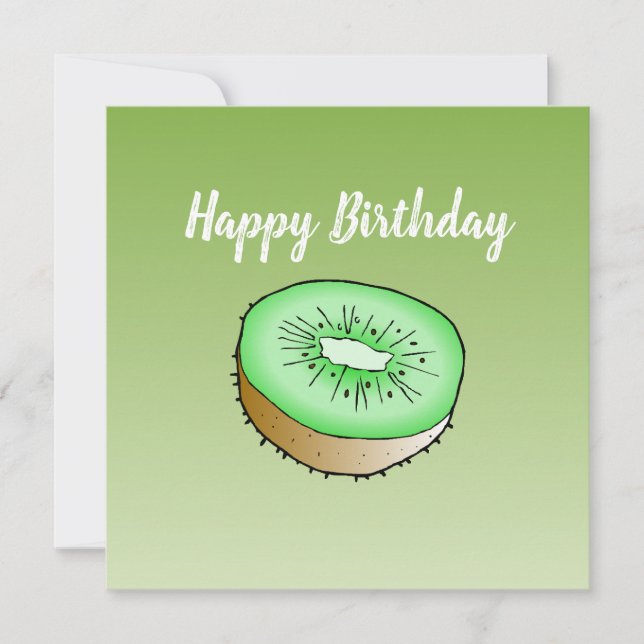 Cartão de Aniversário de Kiwi (Frente)