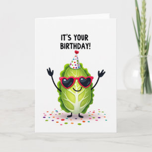 Cartão de Aniversário de Legume Jovial