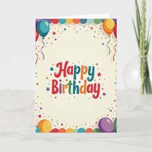Cartão de Aniversário de Letra Divertida