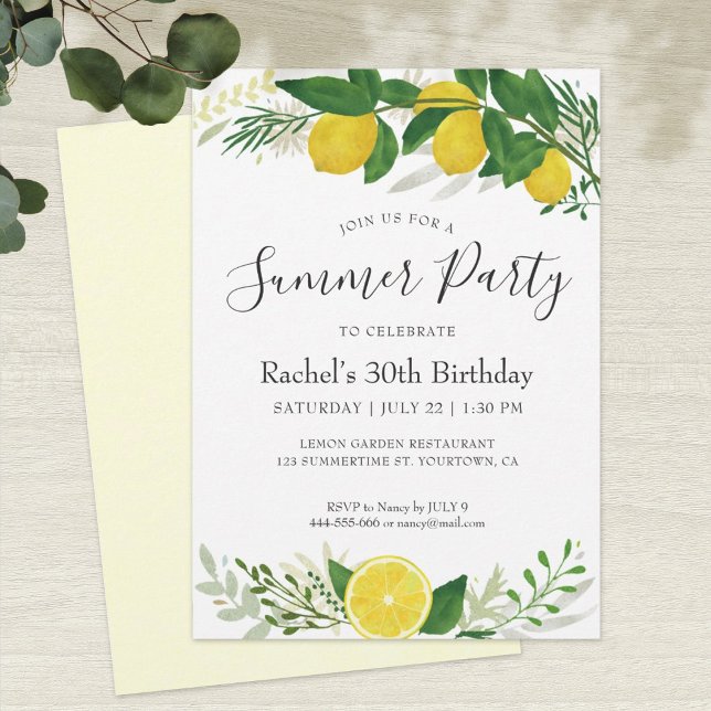 Cartão de Aniversário de Limão Fresco 02 (Criador carregado)