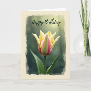 Cartão de Aniversário de Listra Floral