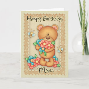 Cartão De Aniversário De mãe Com Um Monte De Abraç
