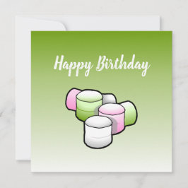 Cartão de Aniversário de Marshmallow