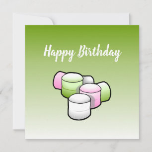 Cartão de Aniversário de Marshmallow