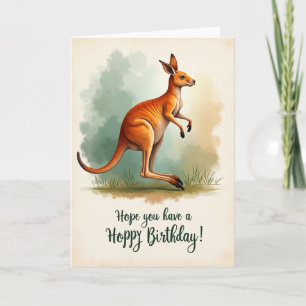 Cartão de Aniversário de Marsupial Artístico