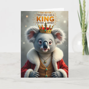 Cartão de Aniversário de Marsupial Coroado Doce