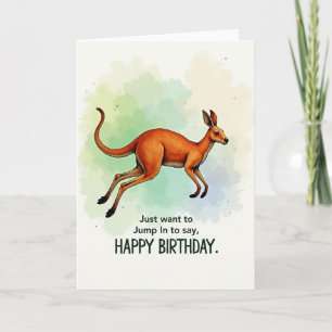 Cartão de Aniversário de Marsupial Saltitante Aleg