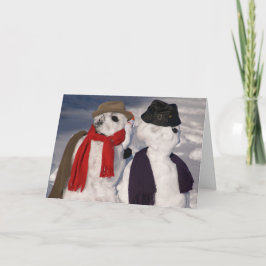 Cartão de Aniversário de Melting Snowmen