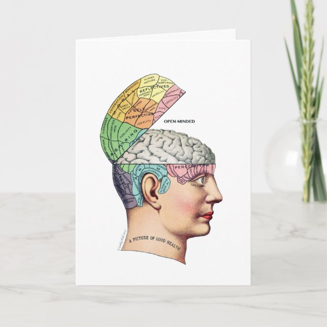 Cartão de aniversário de mente aberta (Frente)