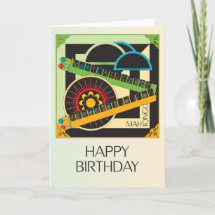 Cartão de Aniversário de Milho Jongg Limerick