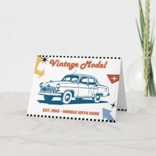 Cartão de Aniversário de Modelo Antigo - Clássico