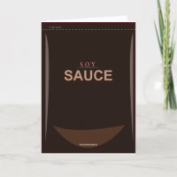 Cartão de aniversário de molho de soja personalizá