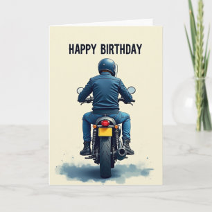 Cartão de Aniversário de Moto
