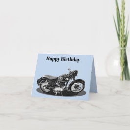 Cartão de Aniversário de Moto BSA Preto e Branco A