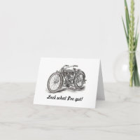 Cartão de Aniversário de Motocicleta