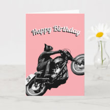 Cartão de Aniversário de Motociclista