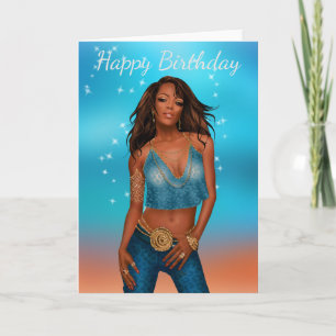 Cartão de Aniversário de Mulher Africana Americana