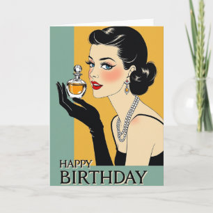 Cartão de Aniversário de Mulher Glamour