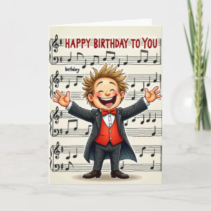 Cartão de Aniversário de Música Jubilosa