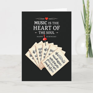 Cartão de Aniversário de Música Soulful
