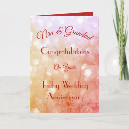 Cartão de Aniversário de Nan & Grandad Ruby.
