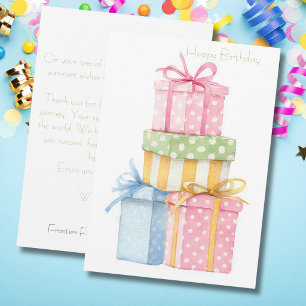 Cartão de Aniversário de Negócios Personalizado