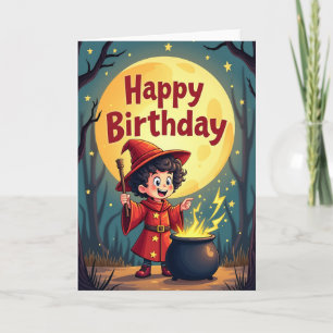 Cartão de Aniversário de Noite Mágica