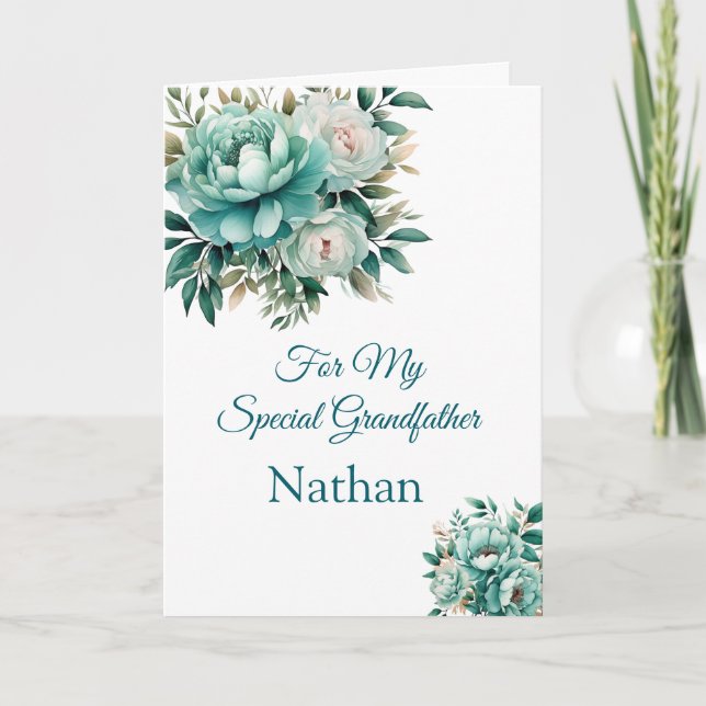 Cartão de Aniversário de Nome Personalizado (Frente)