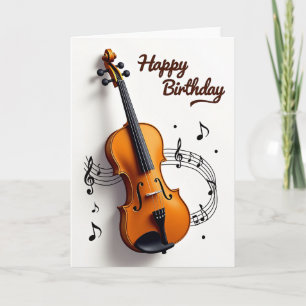 Cartão de Aniversário de Notas Musicais