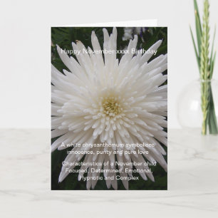 Cartão de Aniversário de novembro
