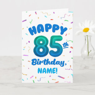 Cartão de Aniversário de Número de Balão 85 Person