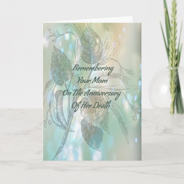 Cartão de Aniversário de Óbito para a Mamãe (Frente)