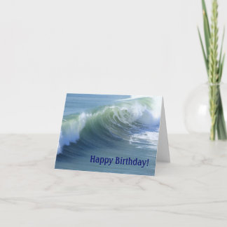 Cartão de Aniversário de Ondas Oceânicas para Aman