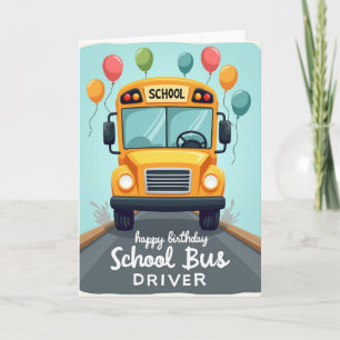 Cartão de Aniversário de Ônibus Alegre