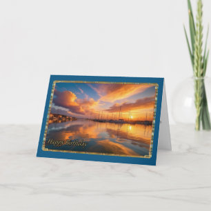 Cartão de Aniversário de ouro Marina