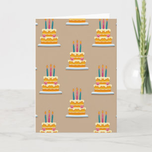Cartão de Aniversário de Padrão Doce