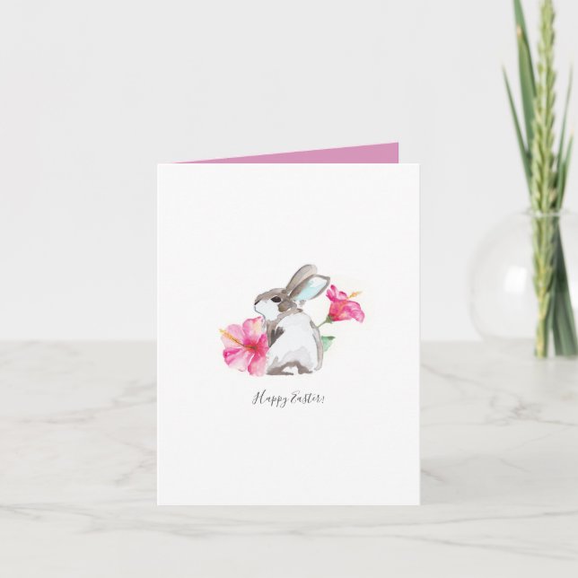 Cartão de Aniversário de Páscoa Tropical (Frente)