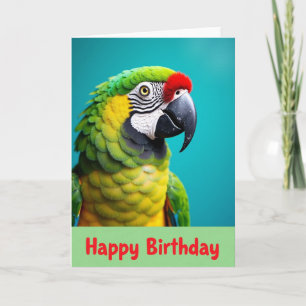 Cartão de Aniversário de Pássaro Exótico