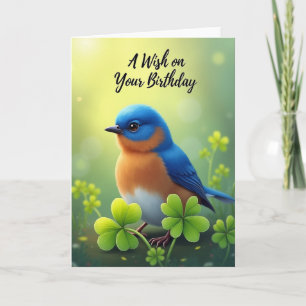 Cartão de Aniversário de Pássaro Mágico
