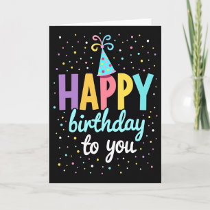 Cartão de Aniversário de Pastel Doce