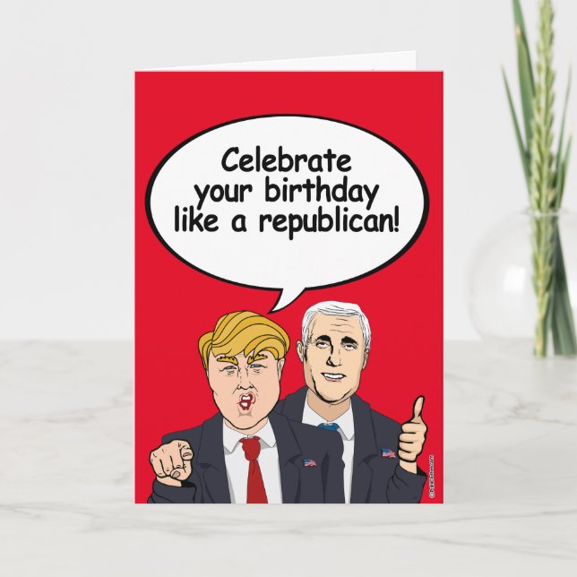 Cartão de Aniversário de Pé de Trump - Celebre seu (Frente)