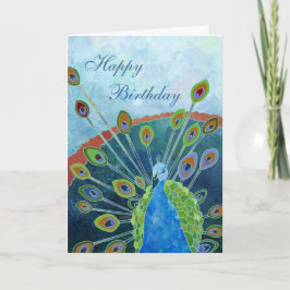Cartão de Aniversário de Peacock
